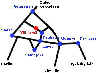 Etel-Pohjanmaan kartta